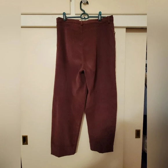 Vintage Solutions Casual Wear Stretch Women's Pants Slacks Rust Burgundy size 14 - Picture 4 of 12